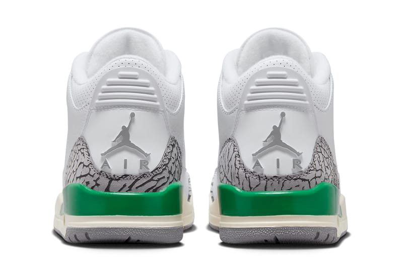 Jordan 3 gray and on sale green