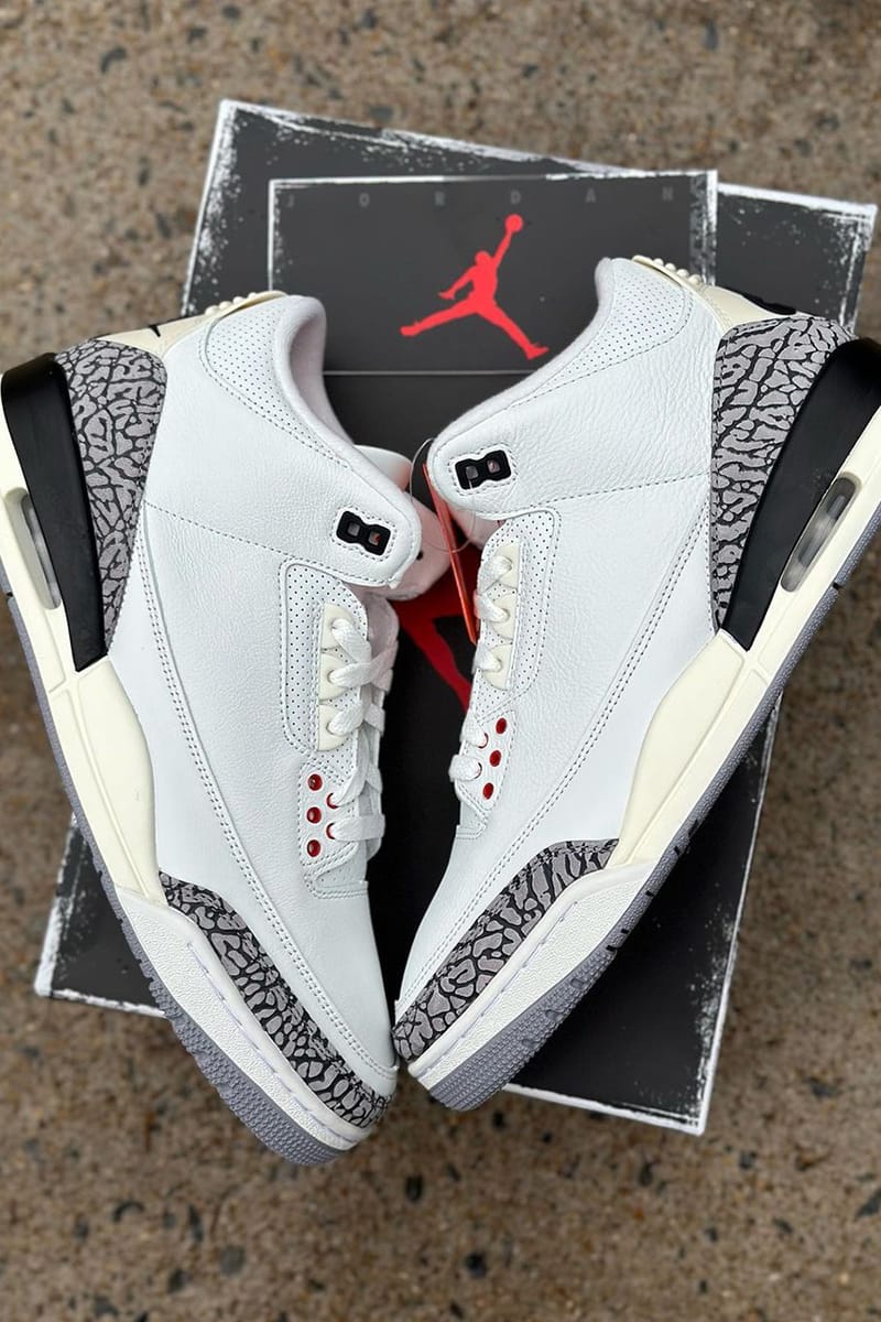 Jordan white hot sale cement 3s