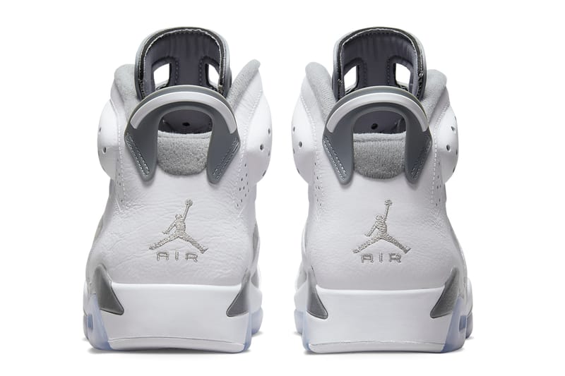 Jordan retro 6 on sale white and grey