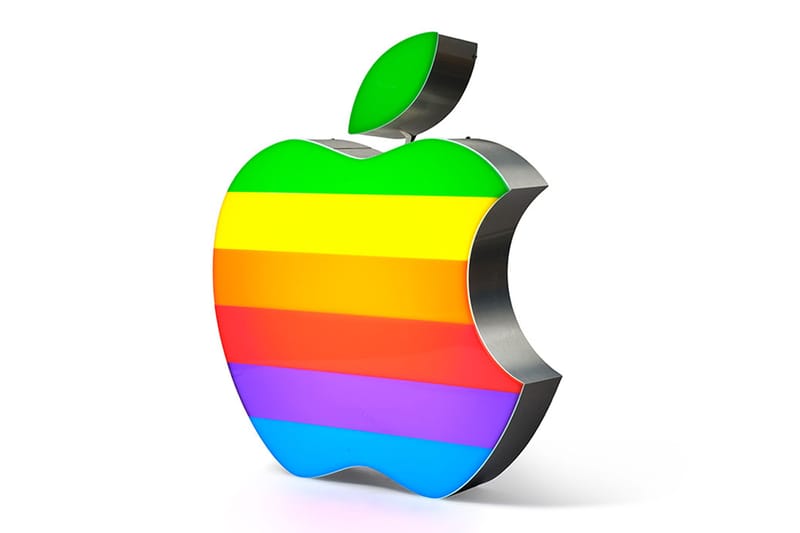 Rainbow Apple Logo Sign Appears at Sotheby's Auction | Hypebeast