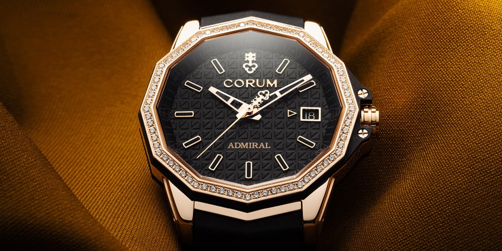 Официальный взгляд на часы Corum Admiral 38 Automatic в черном и золотом цветах