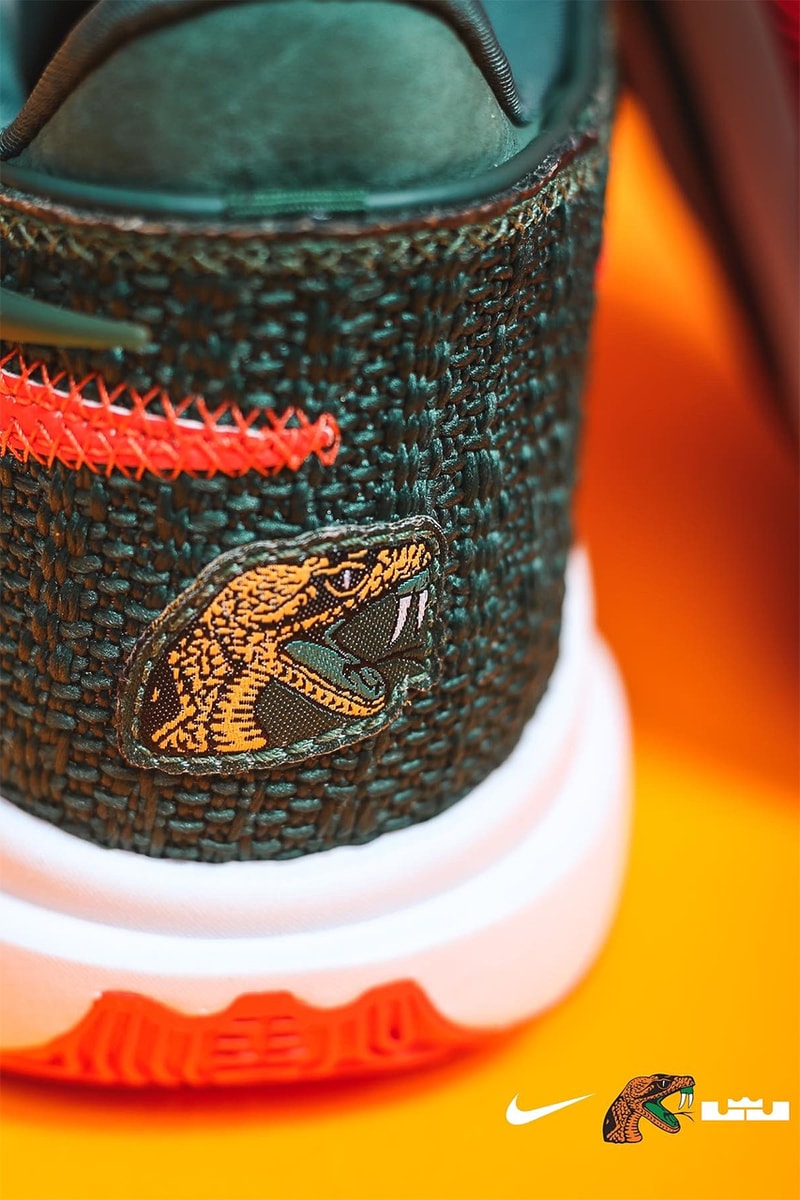 FAMU Nike LeBron 20 PE Green Orange | Hypebeast