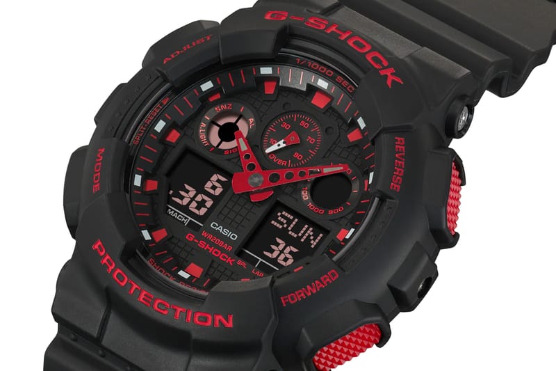 Casio g shock sale ga 100 red