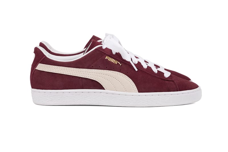 Puma maroon clearance suede shoes