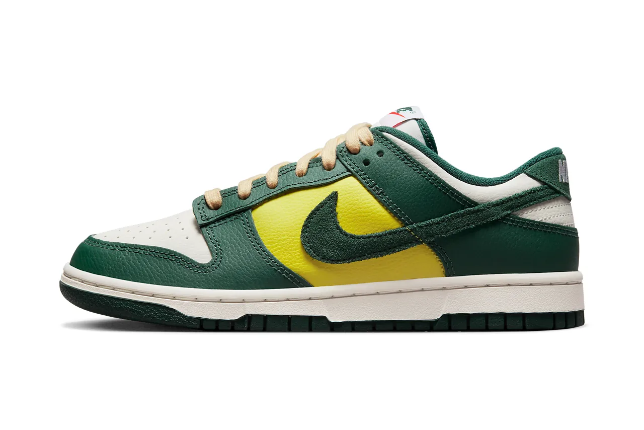 Nike dunks green clearance yellow