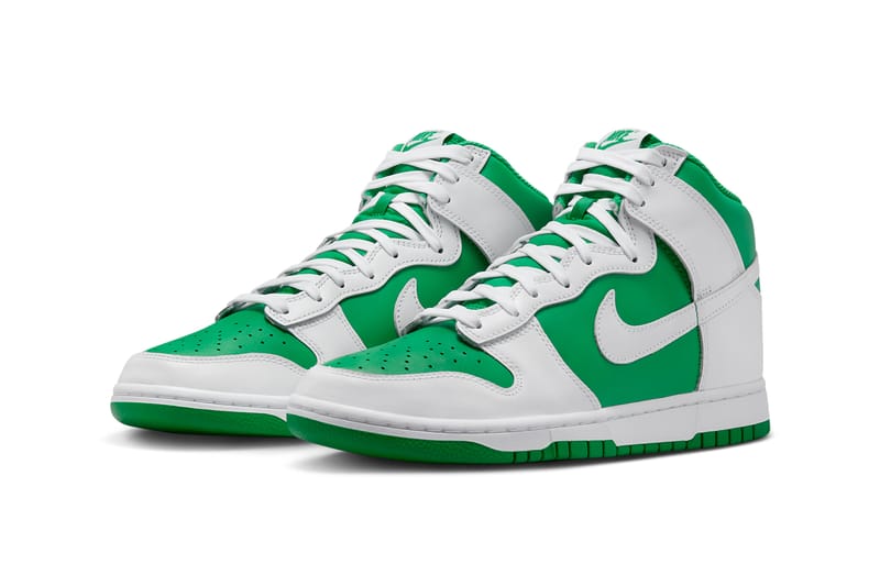 Nike dunk high 2025 green white