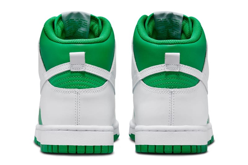 Nike dunk high outlet green white