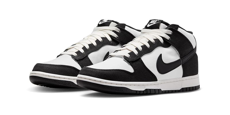 Nike Dunk Mid ‘Panda’ Black White outlet Canvas Sneakers