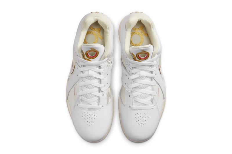 Nike kd white and gold hotsell