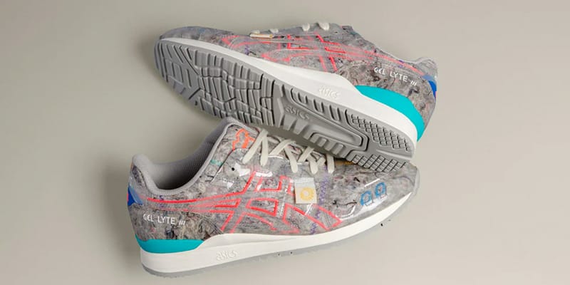 ★asics★ Gelite III OG RECYCLE FELT Oyster Gray Diva Pink 1 GEL-LYTE III OG (RECYCLE FELT) | Men | Oyster Grey/Diva Pink