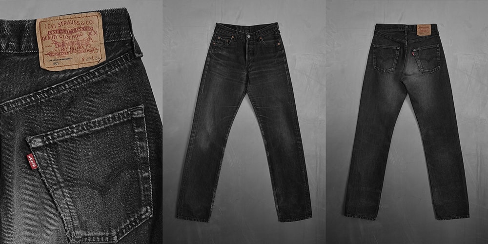 Unsound Rags предлагает серию выцветших черных винтажных джинсов Levi’s 501