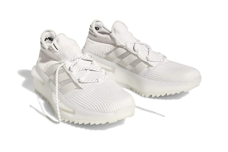 Adidas all best sale white nmd women's