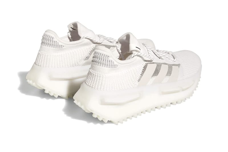 Adidas all white hot sale nmd women's