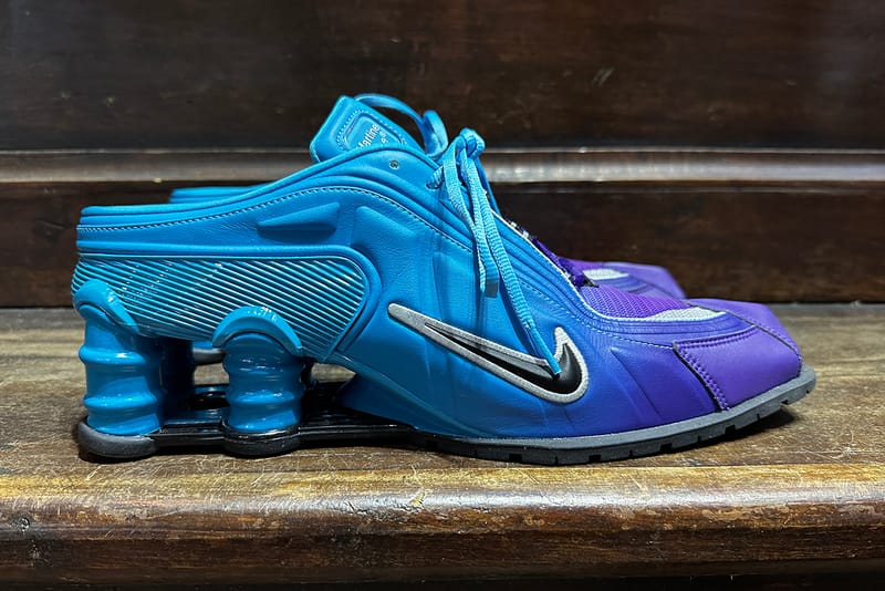 EXCLUSIVE: New Martine Rose x Nike Shox MR4 at Pitti | Hypebeast