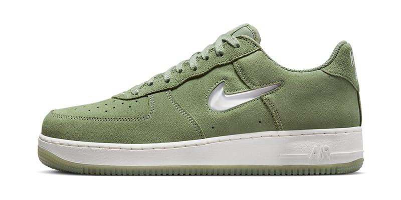 Nike air force store one green suede