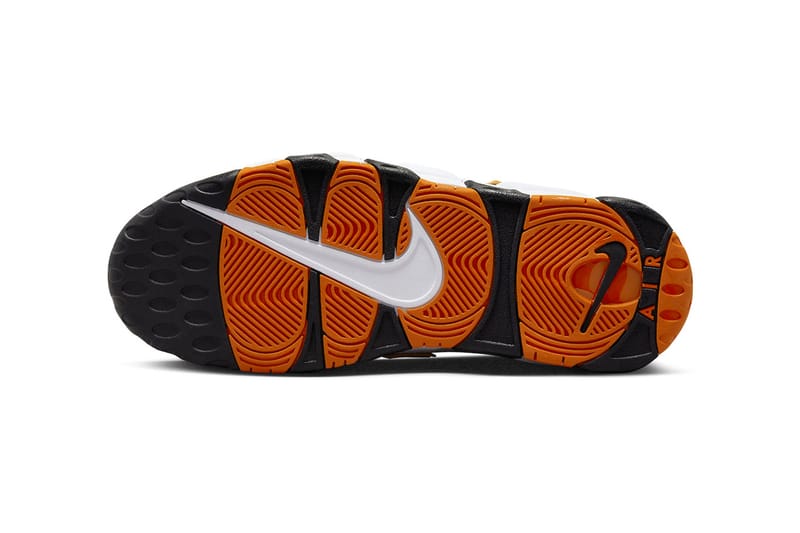 Nike uptempo orange outlet and black