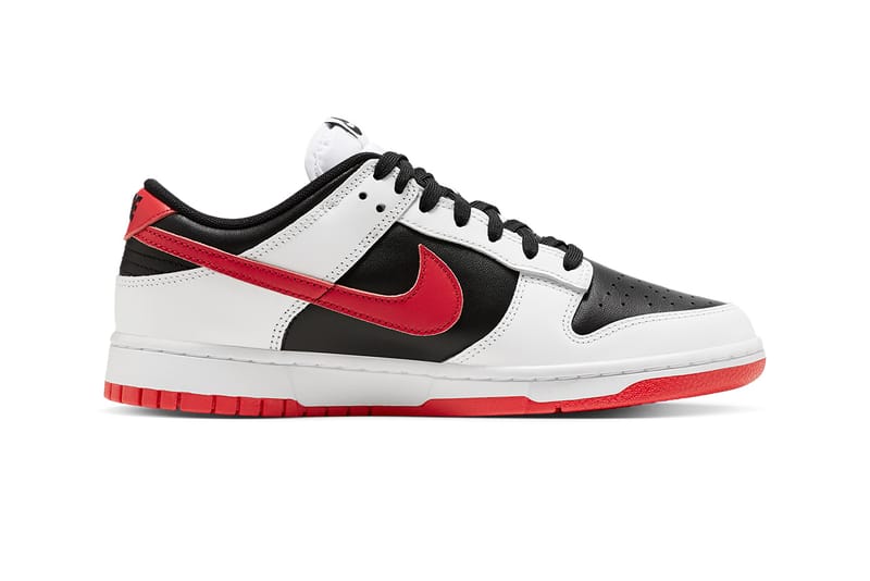 Nike dunks red black white sale