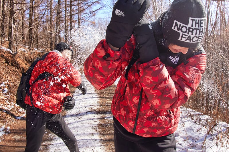 North face shop red winter coat