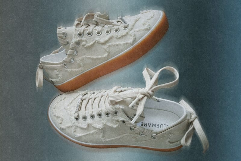 スニーカー BLUEMARBLE SS23 Sand canvas sneakers (FO04DE10A23 WHT) BLUEMARBLE Releases New SS23 