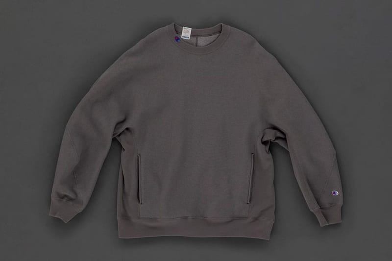 Champion sweater grey crew neck outlet knitting