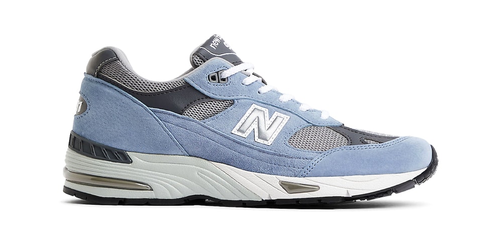New Balance 991 Made in UK имеет поверхность цвета «Slate Blue».
