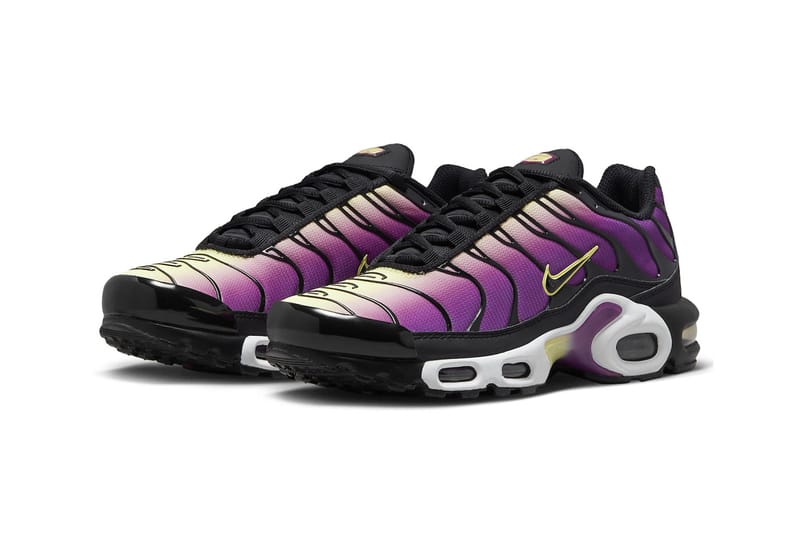 Black and hotsell purple nike tns