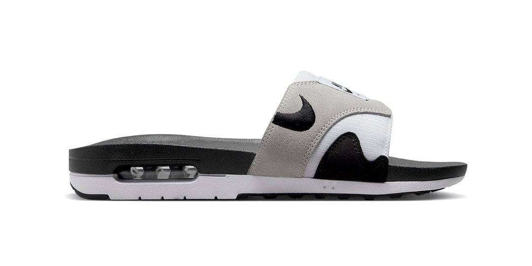 Nike одевает свои шлепанцы Air Max 1 в цвете «Белый/Черный»