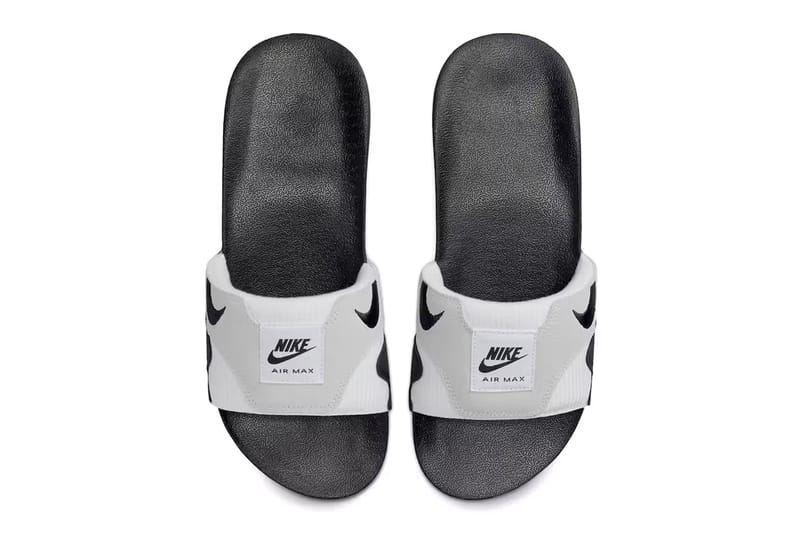 Half black half white nike clearance slides