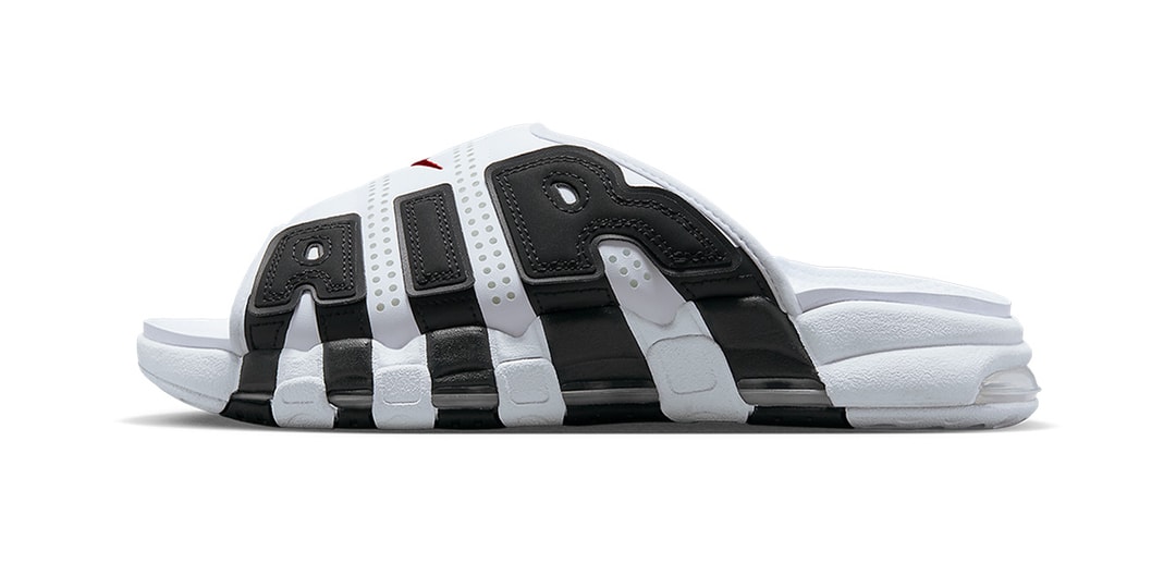 Кроссовки Nike Air More Uptempo получили классическую бело-красно-черную цветовую схему