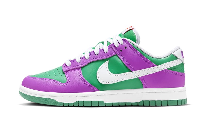 Purple and store green nikes