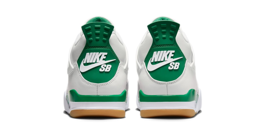 Официальные изображения Nike SB x Air Jordan 4 «Pine Green»