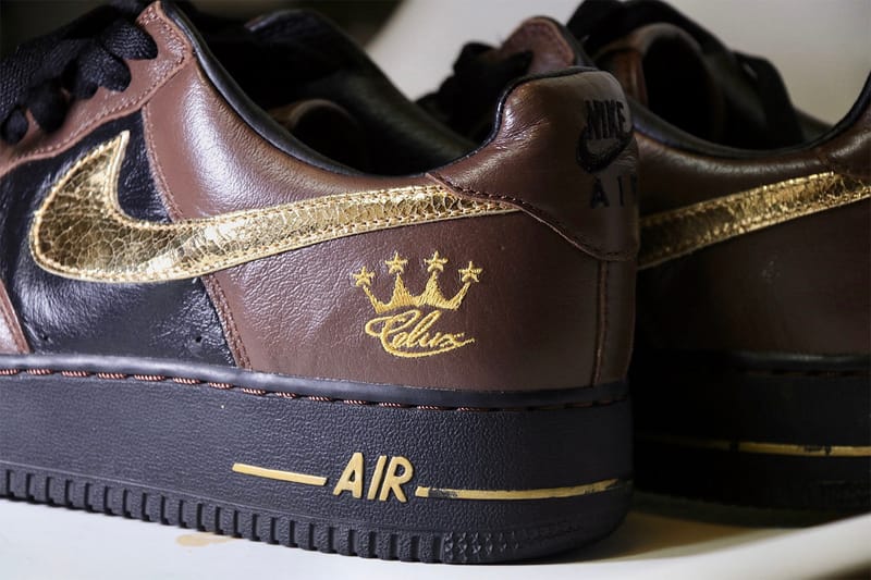 靴 AIR FORCE 1 BY MARK SMITH NIKE AIR FORCE 1 MARK SMITH LASER PACK MED BROWN SIZE 9 DS