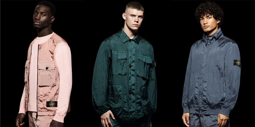 Stone Island представила верхнюю одежду из нейлона и металла в весенне-летнем сезоне 2023 года