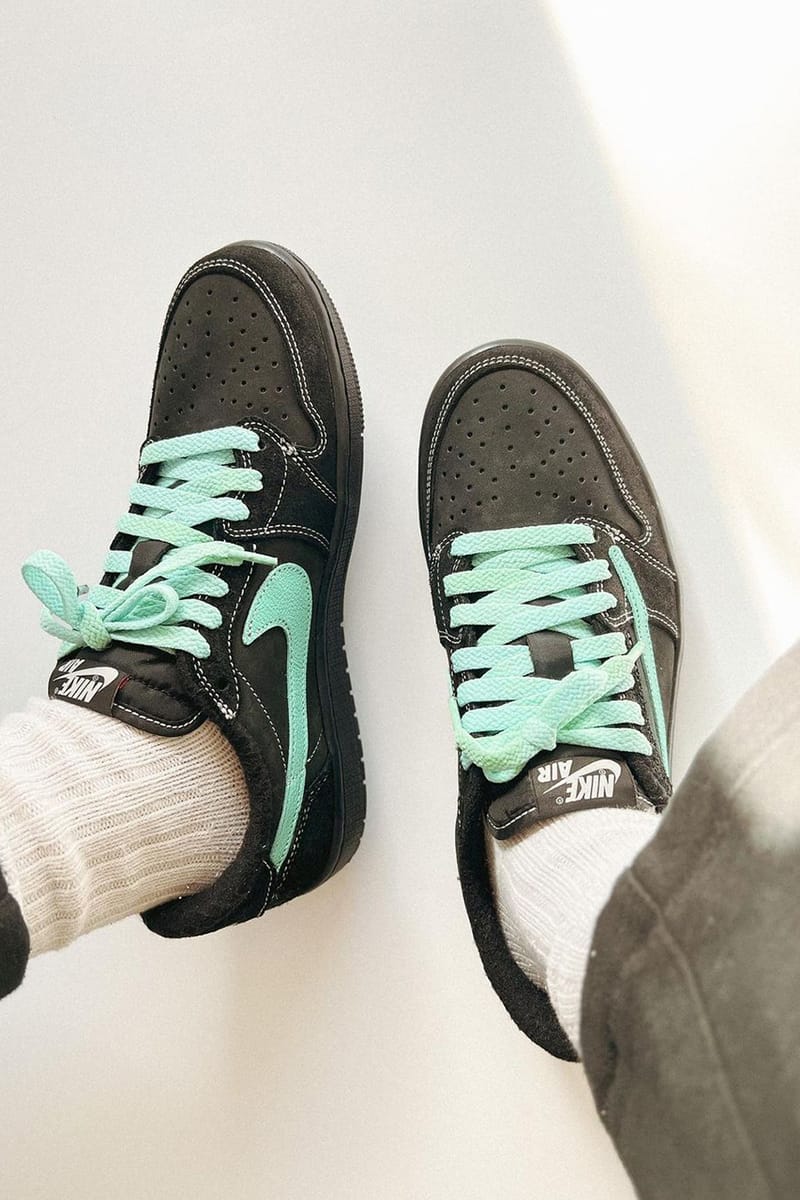 Travis Scott Air Jordan 1 Low Tiffany Phantom Custom Hypebeast