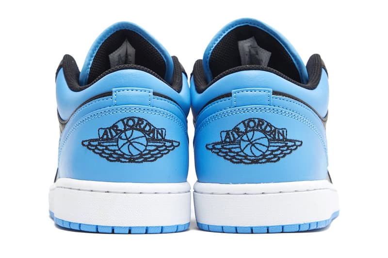 Air Jordan Men's Retro 1 Low 'Black University Blue' Sneakers