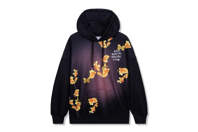 Anti social social discount club flower hoodie