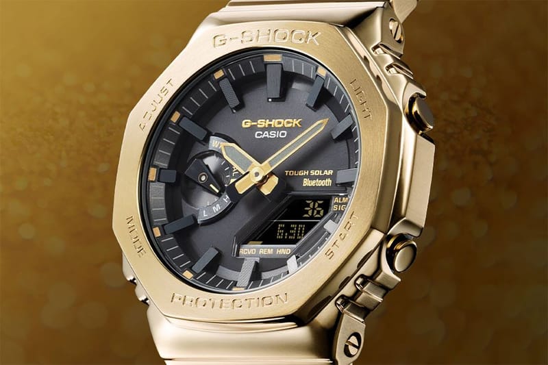 Casio g shock gold metal watch best sale