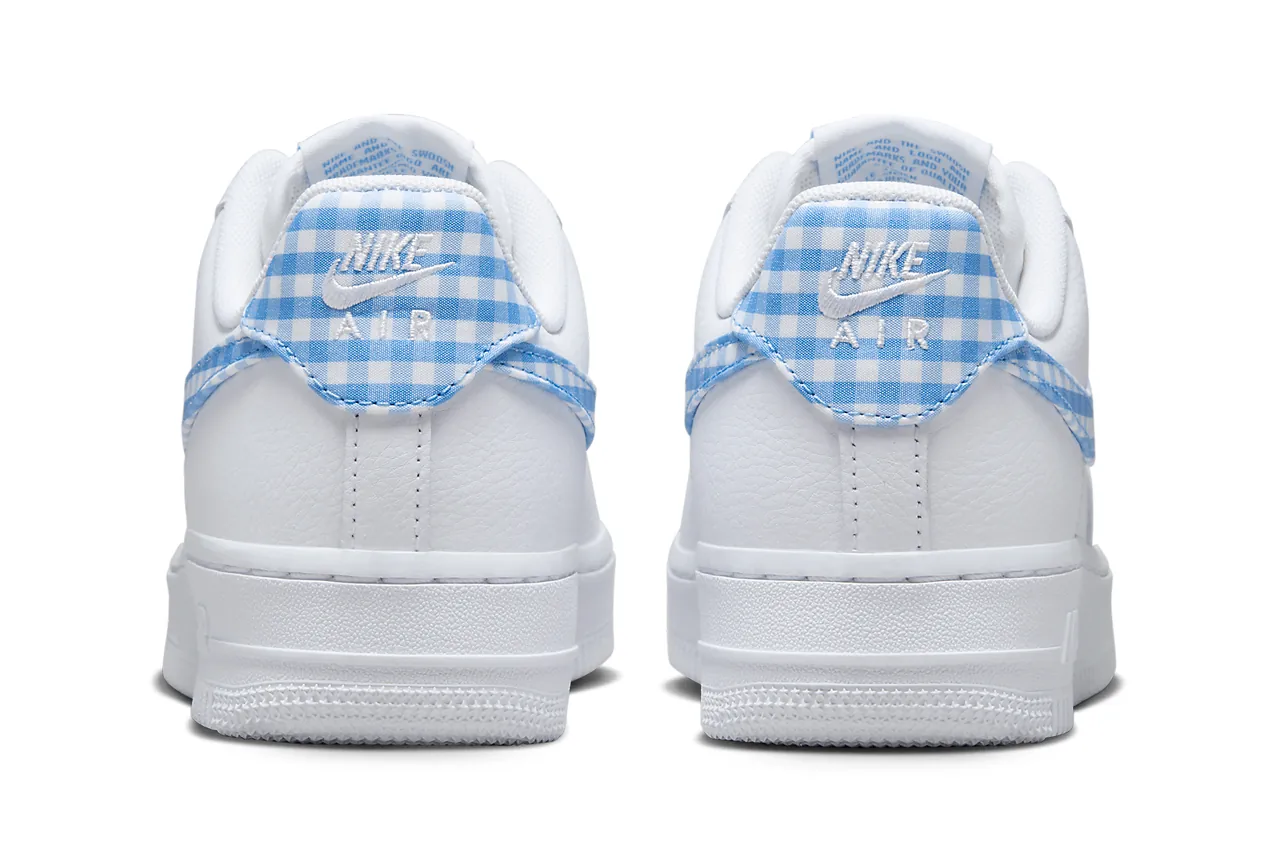 Nike air force with best sale blue check