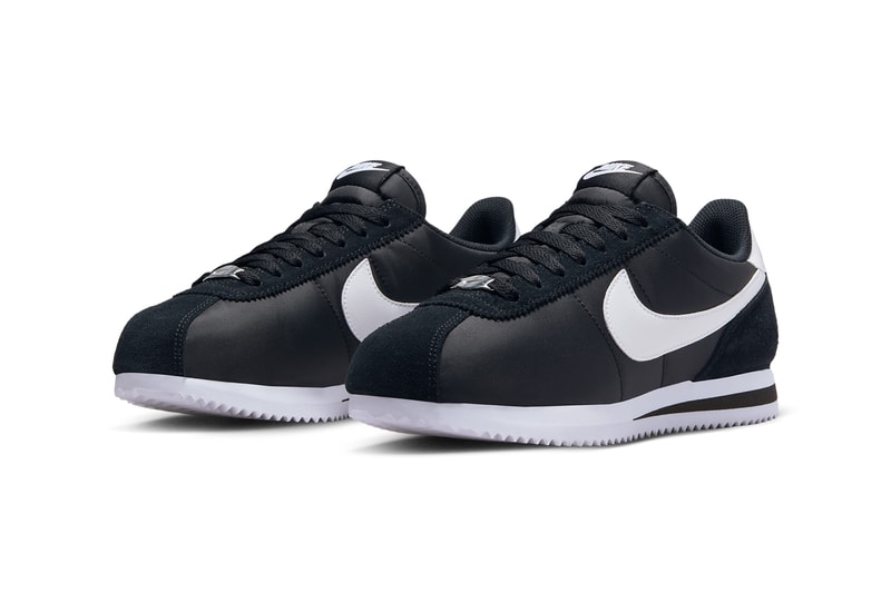 nike cortez black white