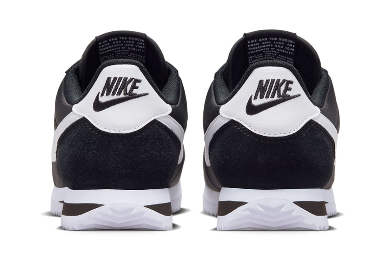 black and white cortez nike