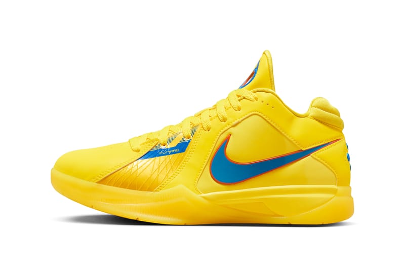 Kd blue and yellow best sale basketball shoes