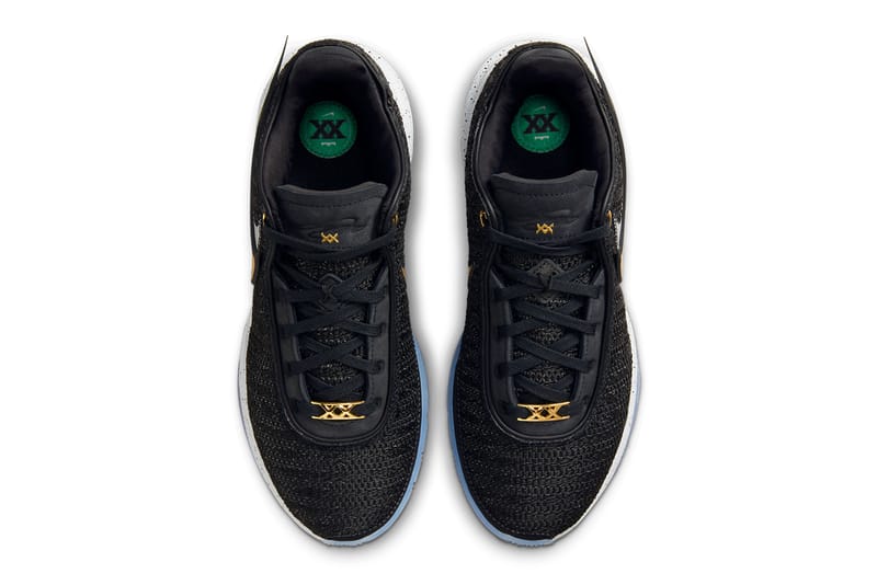 Nike lebron black on sale gold