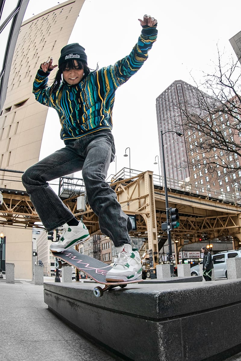 Nike SB × Air Jordan 4 Pine Green