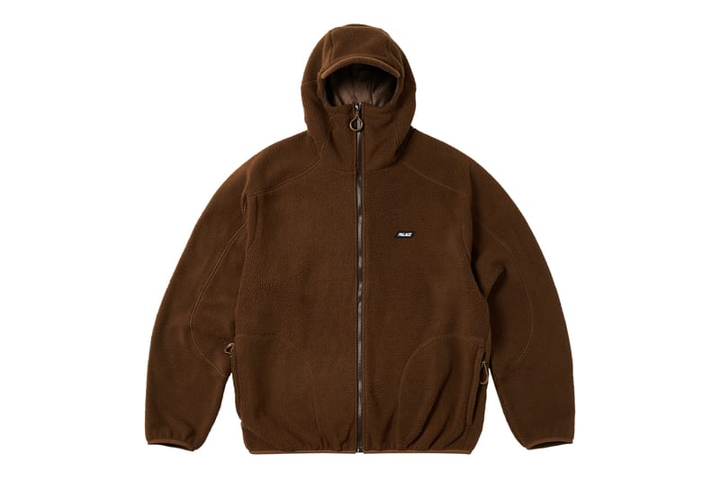 【Palace】 Jacquard Fleece Hooded Jacket Tan/Brown Buy Palace Jacquard Fleece Hooded Jacket 'Tan/Brown