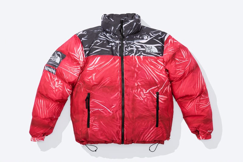 Supreme north face hot sale red jacket