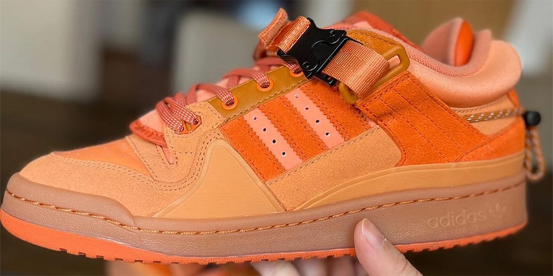 Появился образец пряжки Bad Bunny x adidas Forum Buckle Low «Orange Flare»
