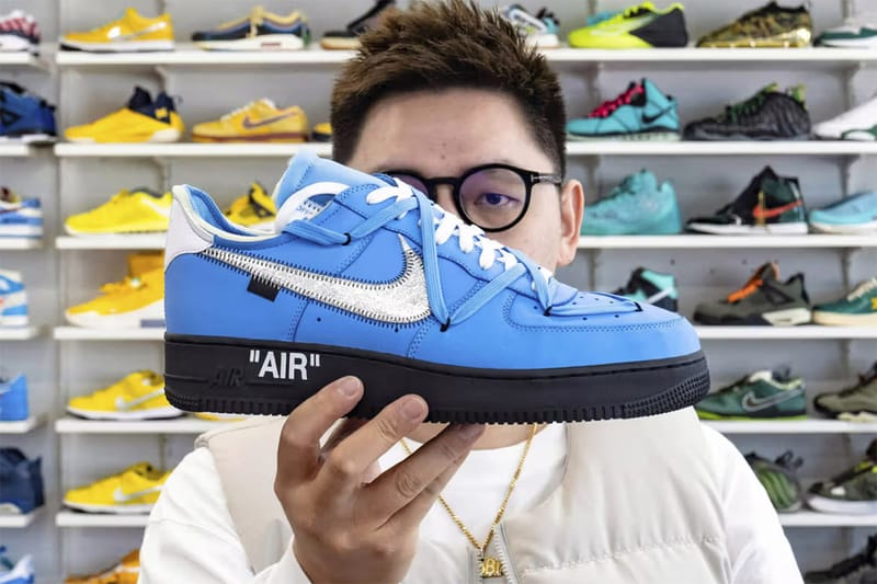 Nike air force 1 shop off white blue release