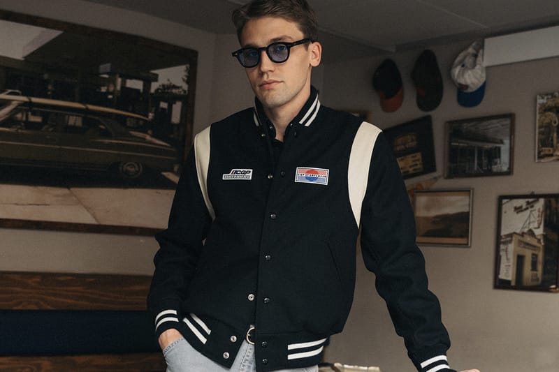 Golden bear sale black varsity jacket