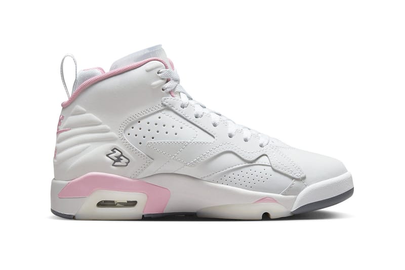 New pink outlet and white jordans