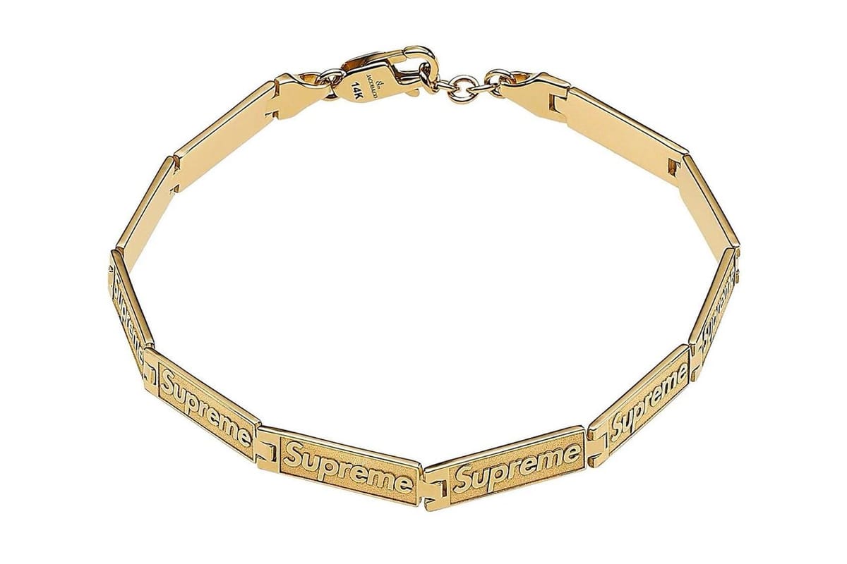 Supreme Jacob & Co Logo Link Bracelet-